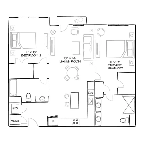Solea at Miami Lakes - Hialeah, FL - Floor Plan Diagram