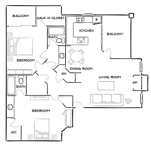 2D Diagram Furnished