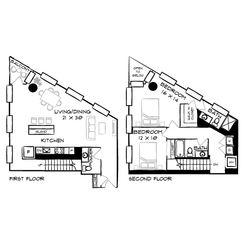 The Elm - Bethesda, MD - Floorplan Diagram