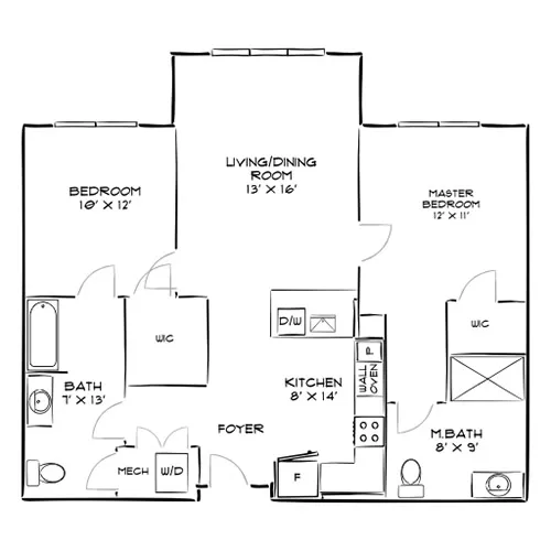 The Chase at Overlook Ridge - Revere, MA - Floor Plan Diagram