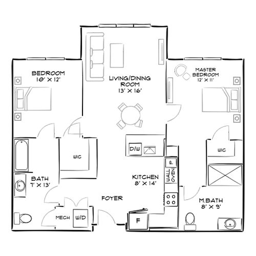 2D Diagram Furnished