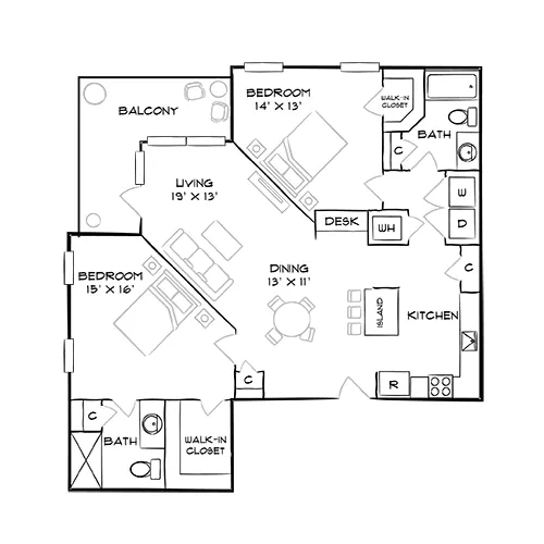 Brizo - Durham, NC - Floor Plan Diagrams