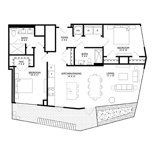 Ravel and Royale - Bethesda, MD - Floor Plan Diagram