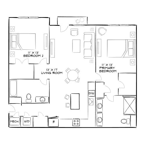 2D Diagram Furnished