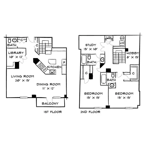The Residences at Capital Crescent Trail - Chevy Chase, MD - Floor Plan Diagrams