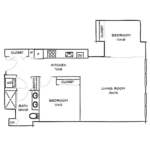 Indigo Apartment Homes - Redwood City - floorplan french