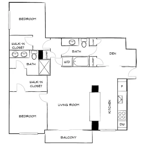 The District at Flagler Village - Fort Lauderdale, FL - Floor Plan Diagram