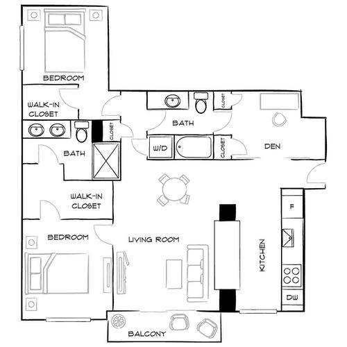 2D Diagram Furnished