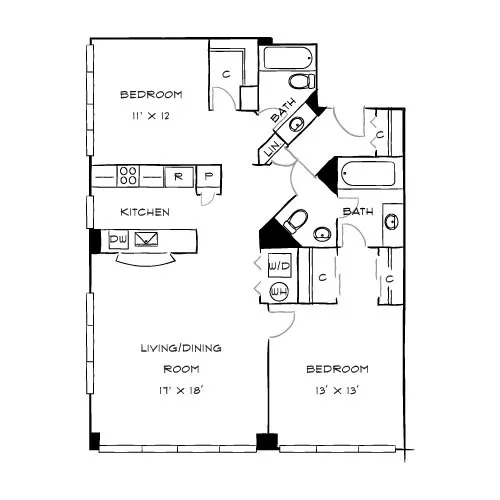 Residences at Capital Crescent Trail - Chevy Chase, MD - Floorplan Diagrams