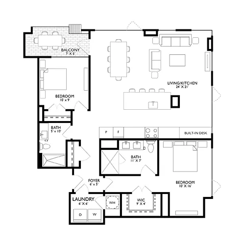 Ravel and Royale - Bethesda, MD - Floor Plan Diagram