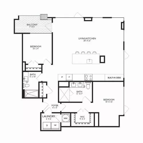 Ravel and Royale - Bethesda, MD - Floor Plan Diagram
