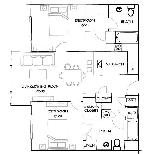 2D Diagram Furnished