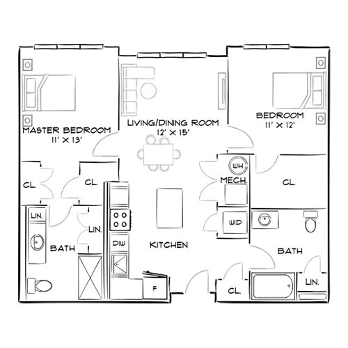 The Chase at Overlook Ridge - Revere, MA - Floor Plan Diagram