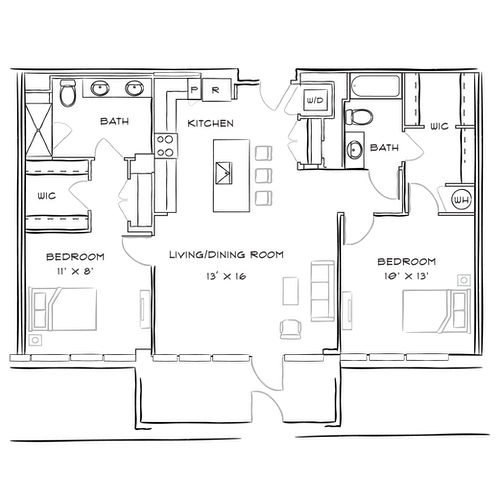 2D Diagram Furnished