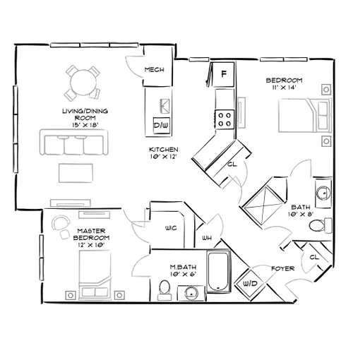 The Chase at Overlook Ridge - Revere, MA - Floor Plan Diagram