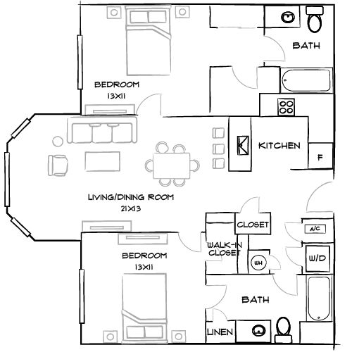 2D Diagram Furnished