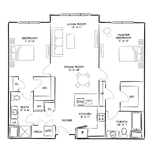 The Chase at Overlook Ridge - Revere, MA - Floor Plan Diagram