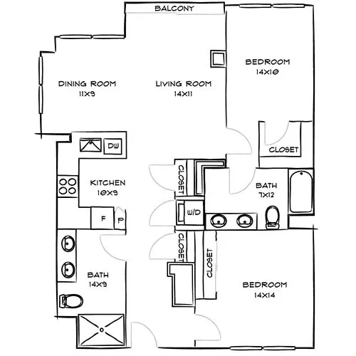 Electric Floor Plan - Indigo Apartment Homes