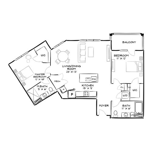 The Chase at Overlook Ridge - Revere, MA - Floor Plan Diagram