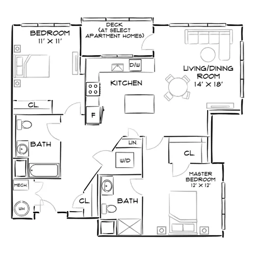 The Chase at Overlook Ridge - Revere, MA - Floor Plan Diagram