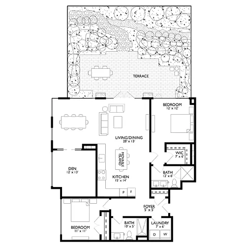 Ravel and Royale - Bethesda, MD - Floor Plan Diagram