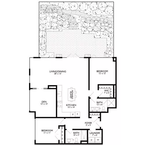 Ravel and Royale - Bethesda, MD - Floor Plan Diagram