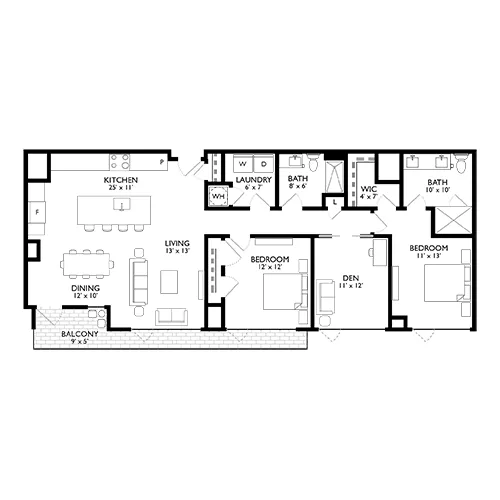 Ravel and Royale - Bethesda, MD - Floor Plan Diagram