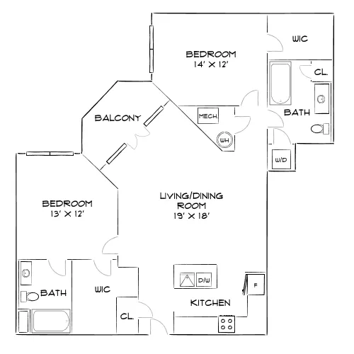 The Chase at Overlook Ridge - Revere, MA - Floor Plan Diagram