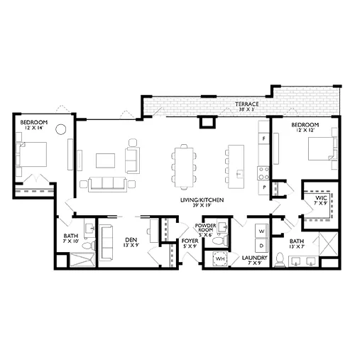 Ravel and Royale - Bethesda, MD - Floor Plan Diagram