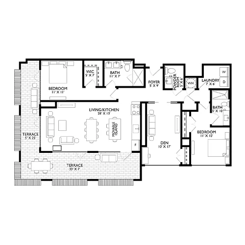 Ravel and Royale - Bethesda, MD - Floor Plan Diagram