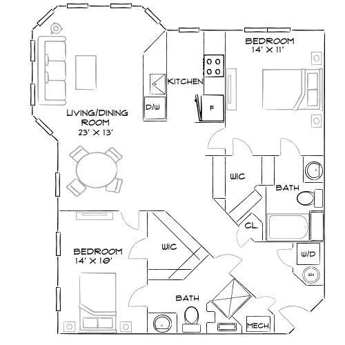2D Diagram Furnished