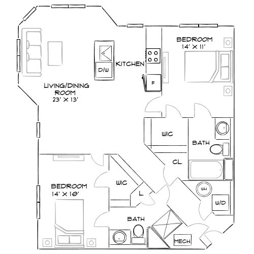 2D Diagram Furnished