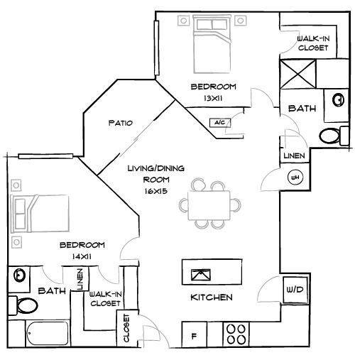 2D Diagram Furnished