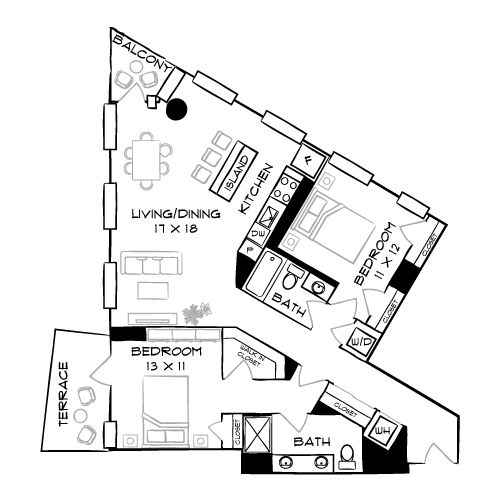 2D Diagram Furnished