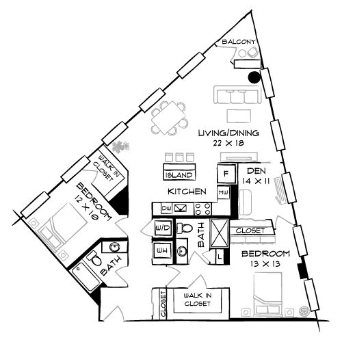The Elm - Bethesda, MD - Floor Plan