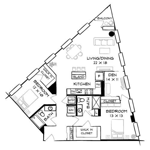 The Elm - Bethesda, MD - Floor Plan
