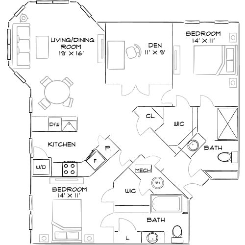 The Chase at Overlook Ridge - Revere, MA - Floor Plan Diagram