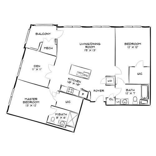 The Chase at Overlook Ridge - Revere, MA - Floor Plan Diagram