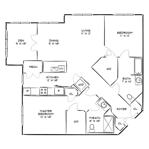 The Chase at Overlook Ridge - Revere, MA - Floor Plan Diagram