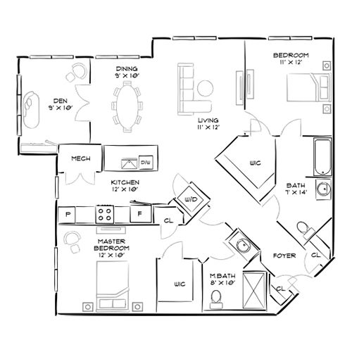 2D Diagram Furnished