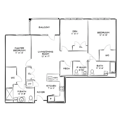 The Chase at Overlook Ridge - Revere, MA - Floor Plan Diagram