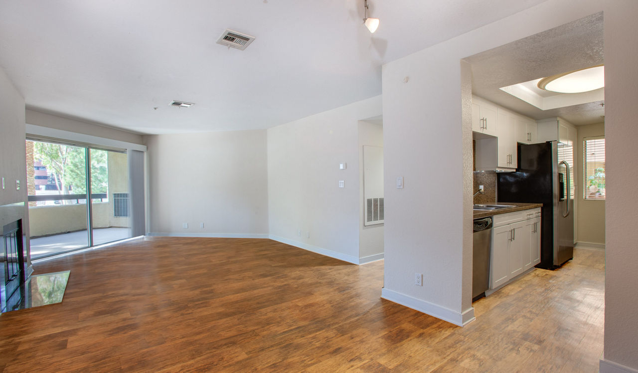 3400 Avenue of the Arts - Costa Mesa, CA - Kitchen and Living Room