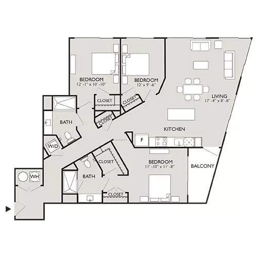 Upton Place - Washington DC - Floor Plan Diagram