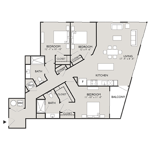 Upton Place - Washington DC - Floor Plan Diagram