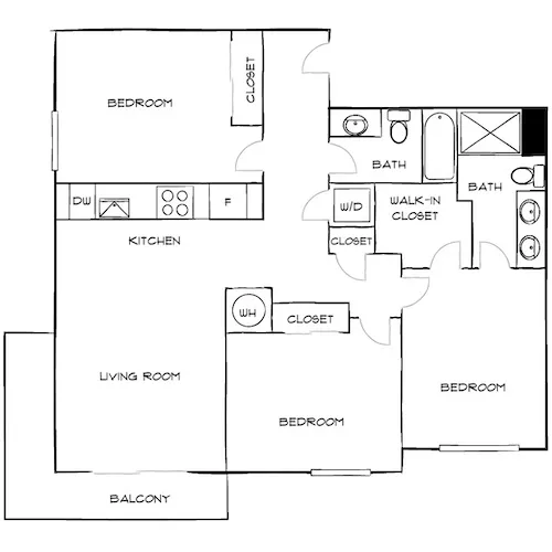 The District at Flagler Village - Fort Lauderdale, FL –Floor Plan Diagram 3A