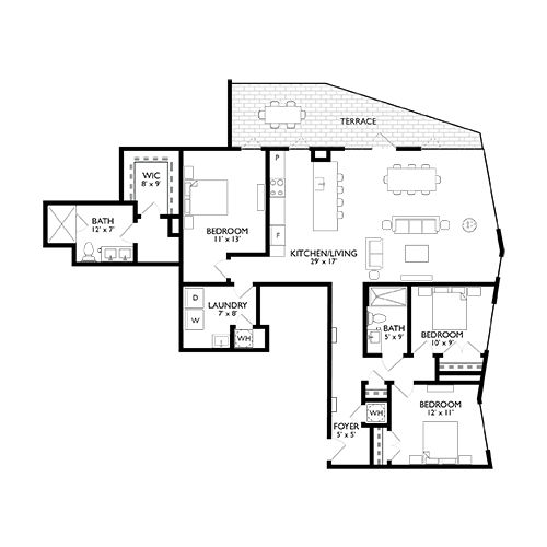 Ravel and Royale - Bethesda, MD - Floor Plan Diagram