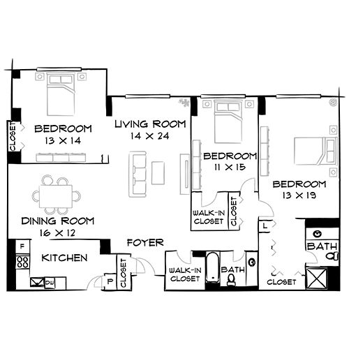 2D Diagram Furnished