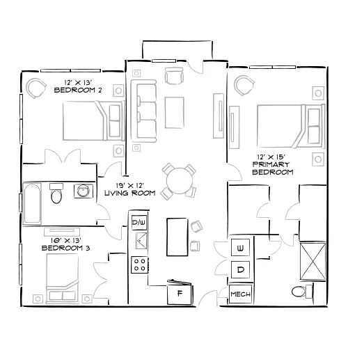 Solea at Miami Lakes - Hialeah, FL - Floor Plan Diagram