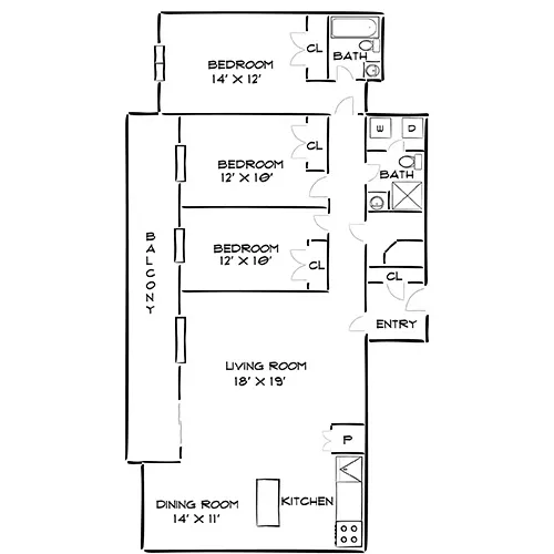 Vista - Philadelphia, PA - Floor plan diagram