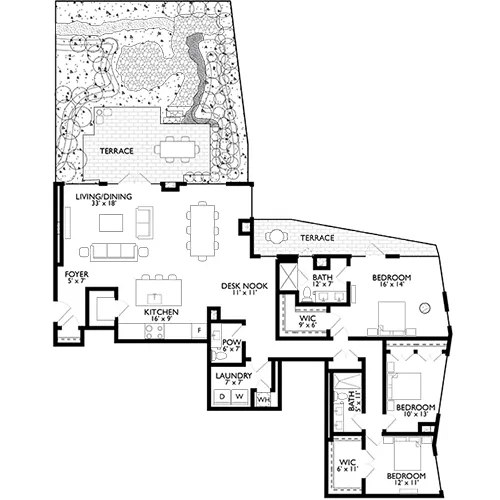 Ravel and Royale - Bethesda, MD - Floor Plan Diagram